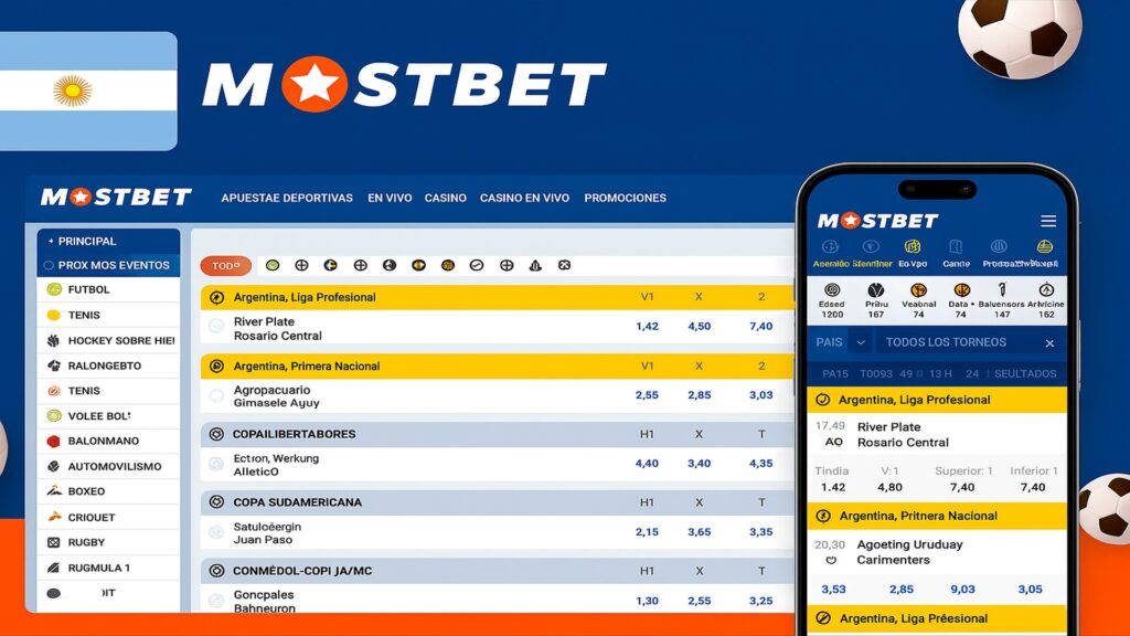 Oferta de lances deportivos en Mostbet