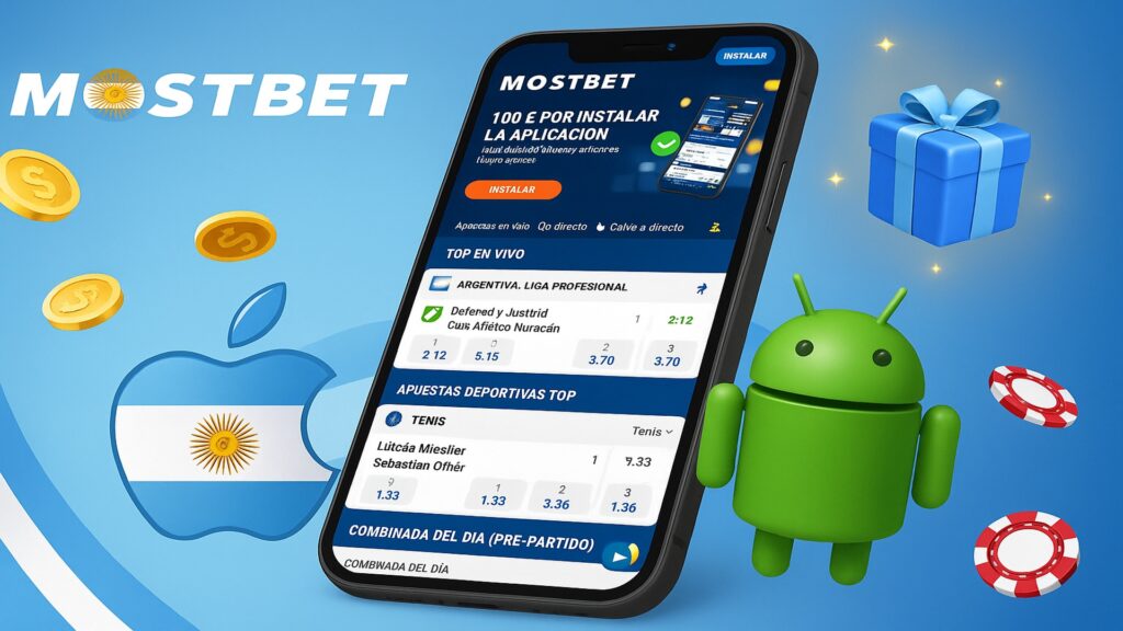 Uso de la app móvil para arriesgar Mostbet